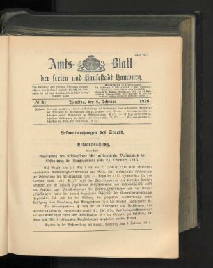 No. 31, 8. Februar 1916