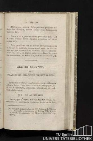 Sectio secunda. De praecipuis Graeciae tribunalibus.