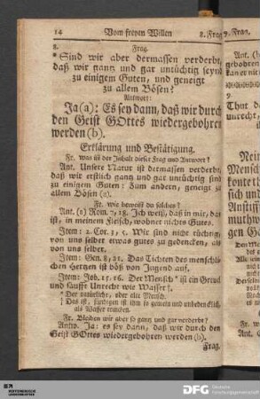 Vom freyen Willen des Menschen.