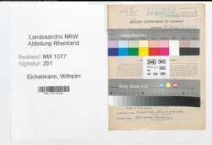 Entnazifizierung Wilhelm Eichelmann , geb. 25.12.1910 (Polizist)