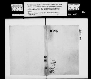 Gülten- und Eigenbauregister der Kommende Kapfenburg über die Orte Brastelburg, Geiselwangen, Gromberg, Hylla (Hülen), Lauchheim, Mohrenstetten, Stetten bei Lauchheim, Tossingen, Forst und Vogel, Unterriffingen, Waldhausen, Westerhofen, Westhausen, Zöschinger Amt, unter Angabe der Namen der Gültbauern und der Summe der Gülten