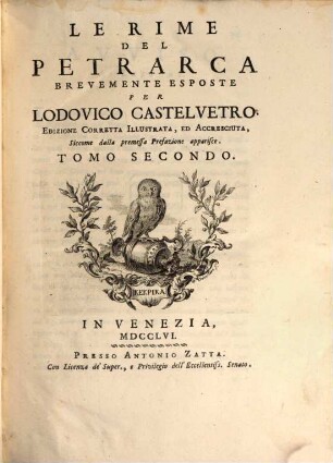 Le rime del Petrarca, 2