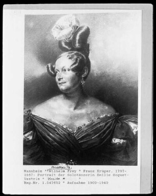 Portrait der Solotänzerin Emilie Hoguet-Vestris