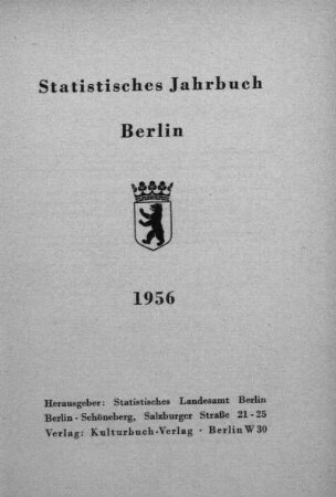 1956: Statistisches Jahrbuch