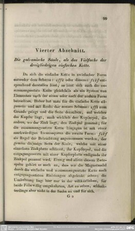 Vierter Abschnitt. Die galvanische Säule, als das Vielfache der dreigliedrigen einfachen Kette