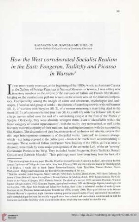 65: How the West corroborated socialist realism in the East: Fougeron, Taslitzky and Picasso in Warsaw