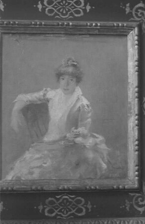 Eröffnung der Dauerausstellung in der Alten Nationalgalerie : Gemälde "Sabine Lepsius als Braut" von Reinhold Lepsius