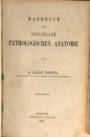 Handbuch der pathologischen Anatomie. 2, Handbuch der specielle pathologische Anatomie