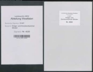 Wegebauetat 1805 / 1806; Kriegskassenetat 1806 / 1807