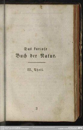 Das kuriose Buch der Natur. III. Theil