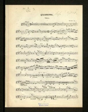 Quartetto. Viola.
