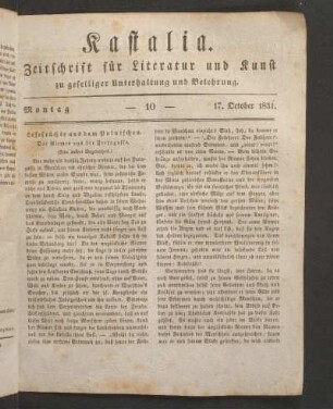Ausgabe vom 13. October 1831.