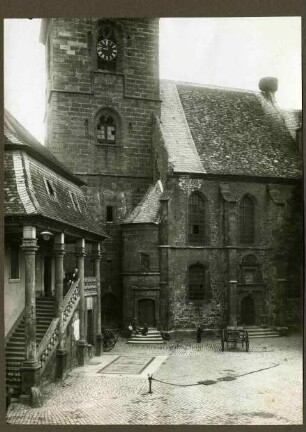 prot. Kirche und Rathaus. M. Miller 1905