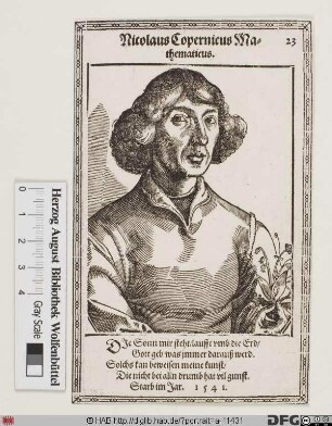 Bildnis Nicolaus Kopernikus (Copernicus, eig. Koppernigk)