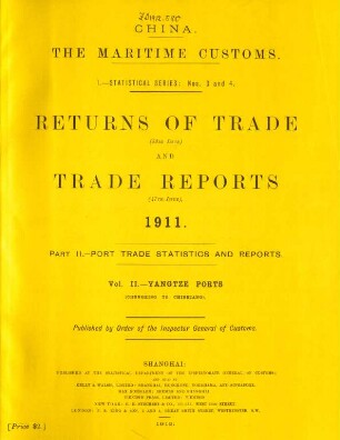 Vol. II. Yangtze ports (Chungking to Chinkiang)