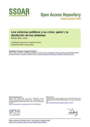 Los sistemas políticos y su crisis: parte I; la desilusión de los sistemas