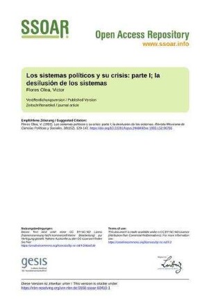 Los sistemas políticos y su crisis: parte I; la desilusión de los sistemas