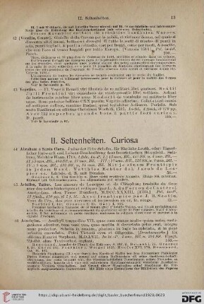 Seltenheiten. Curiosa
