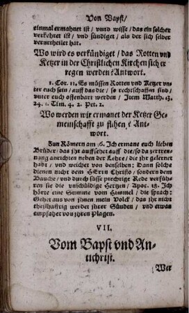 VII. Vom Bapst und Antichrist