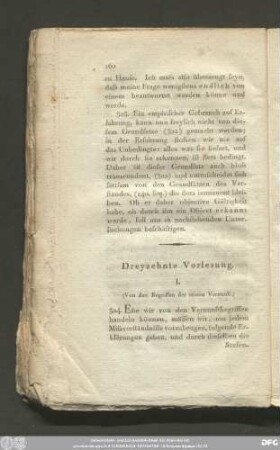 Dreyzehnte Vorlesung.
