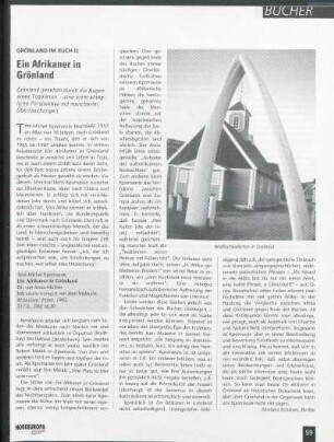 Grönland im Buch II: Ein Afrikaner in Grönland