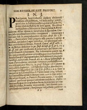 1-14, Sam. Reyher, De Justitiae Proportionibus. I. N. J.