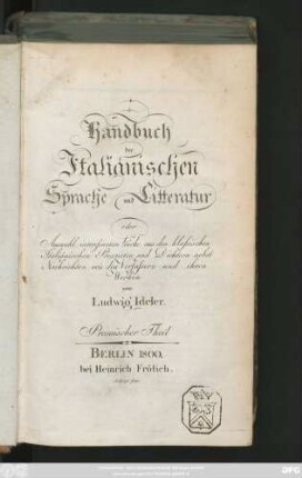 [1]: Prosaischer Theil