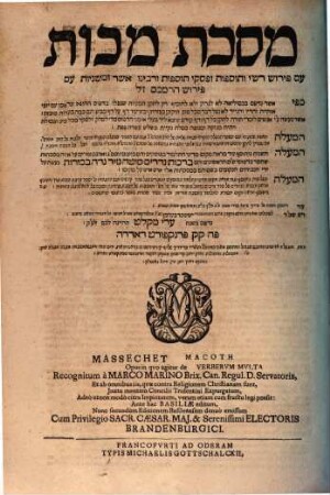 Talmud gadol. [9,2], Masekhet Makot