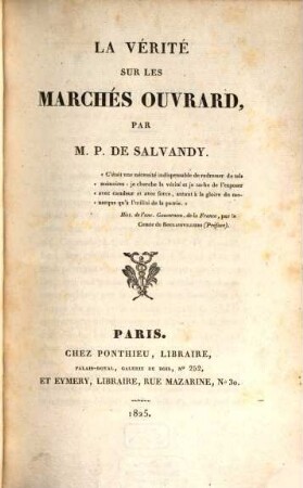 La vérité sur les marchés Ouvrard
