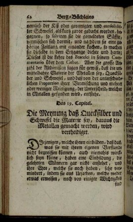 Das 19. Capitel. - Das 26. Capitel.