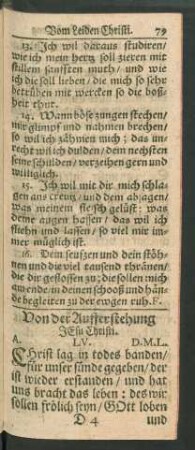 Von der Aufferstehung Jesu Christi.