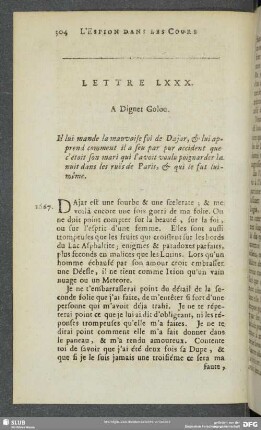 Lettre LXXX [i.e. LXXXI]. A Dignet Golou