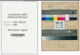 Entnazifizierung Agnes Stemmerich , geb. 10.11.1897 (Gastwirtin)