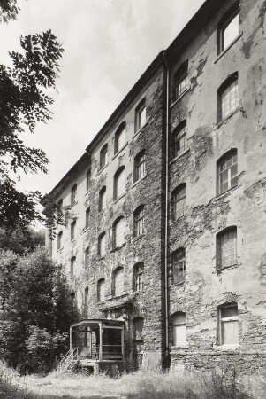 Tannenberg-Siebenhöfen, Geyersche Straße 33. Baumwollspinnerei Evan Evans. 1812/1815. Hofseite