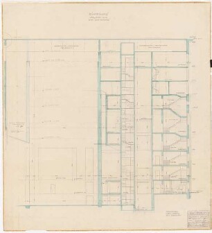 Schauspielhaus, Bochum: Bühnenhaus: Längsschnitt C-D 1:50
