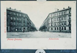 Die Falkenstraße in Plauen bei Dresden