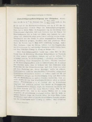 Entschädigungsberechtigung der Fleischer.