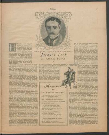 Jacques Loeb - Una gran figura que desaparece