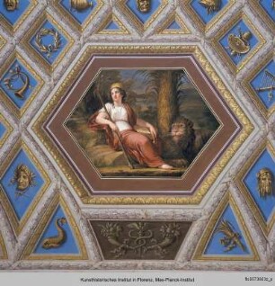 Deckendekoration mit mythologischen Szenen : Cybele (Rhea) (Allegorie der Erde)