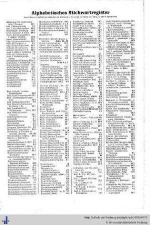 Alphabetisches Stichwortregister.
