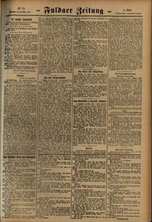 Zweite Ausgabe vom Mittwoch, den 31. März 1915.