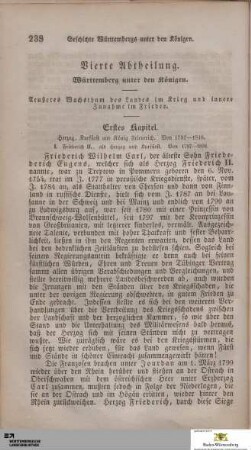 Vierte Abtheilung: Württemberg unter den Königen