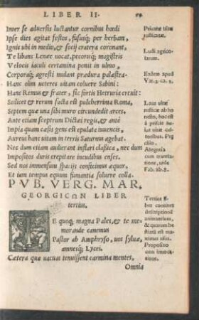 Pub. Verg. Mar. Georgicon Liber tertius.