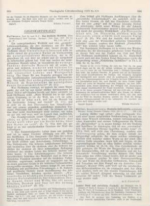 333-334 [Rezension] Hoffmann, Hermann Fritz, Das ärztliche Weltbild