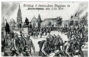 Nr. 71: Einzug der deutschen Truppen in Antwerpen am 09.10.1914