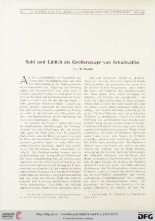 7: Suhl und Lüttich als Großerzeuger von Schußwaffen