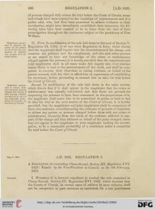 Regulations A.D. 1831-1834,II