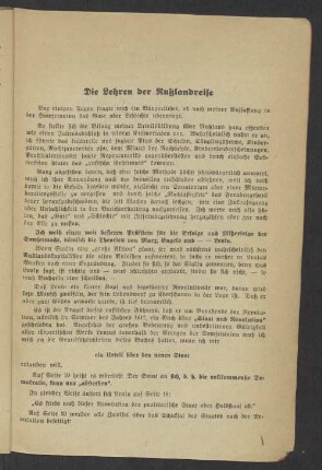 Die Lehren der Rußlandreise