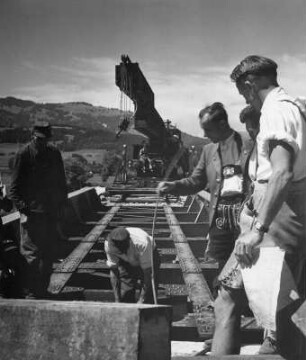 Kanalbauarbeiten im Gebirge