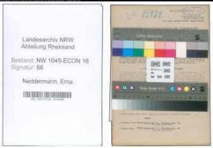 Entnazifizierung Erna Neddermann , geb. 19.06.1906 (Angestellte)